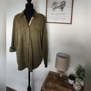 ROXY LONG SLEEVE BUTTON UP